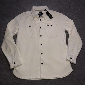NWT Buffalo David Bitton Cream Ivory Corduroy Shirt Shacket‎ Button Up Medium